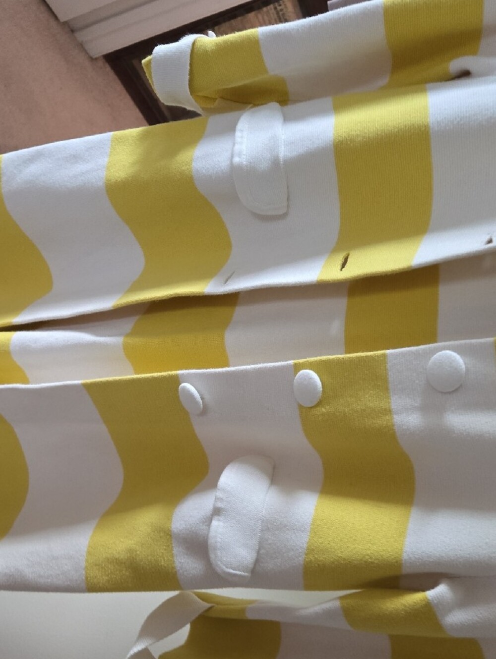 J. Crew Yellow and White Striped Pea Coat - Picture 4 of 6